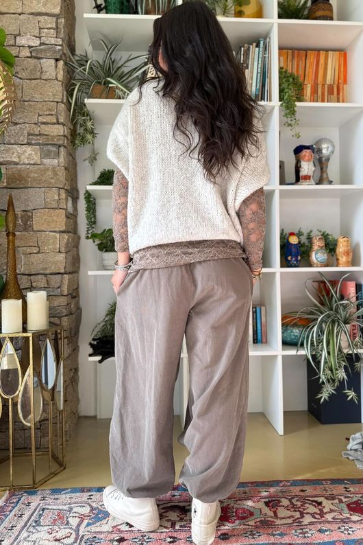 Big Softie Cap Sleeve Knit Top Calico Marl